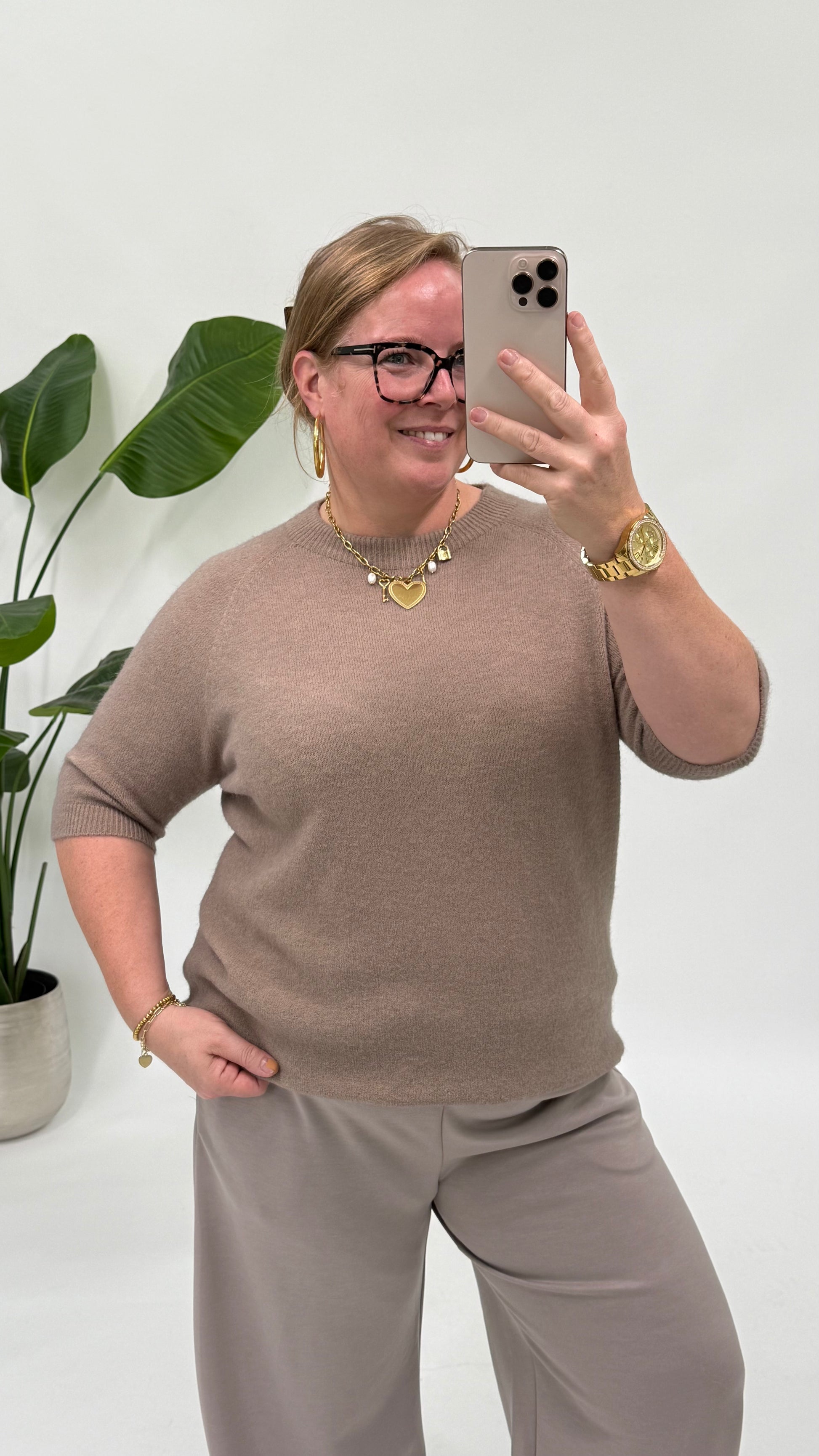 ZACHTE TOP BASIC TAUPE
