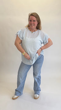 LINNEN LOOK ROEZEL TOP - 1394