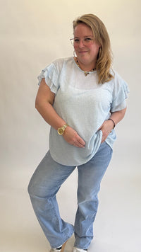 LINNEN LOOK ROEZEL TOP - 1394