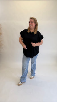 LINNEN LOOK ROEZEL TOP - 1394