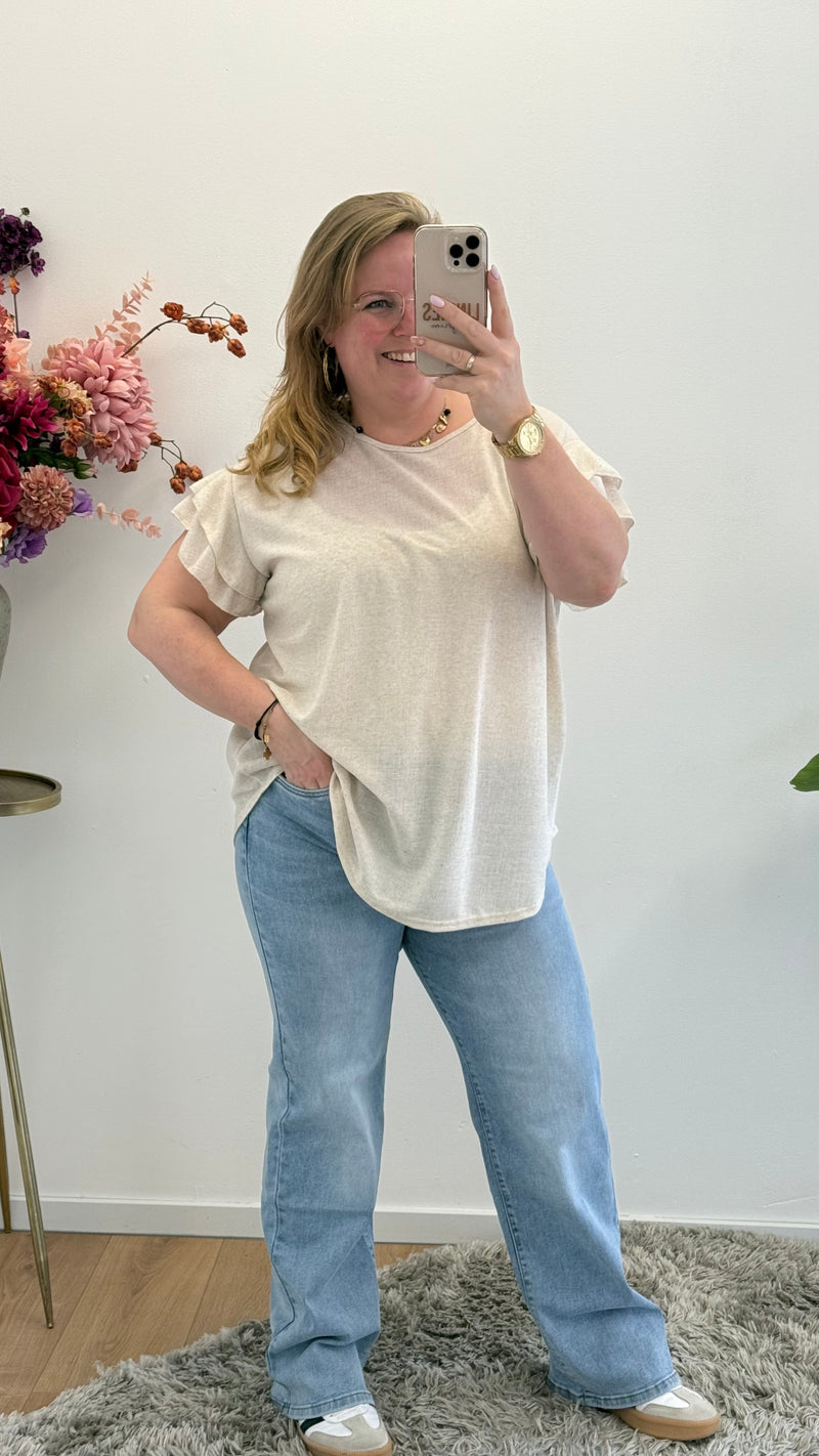 LINNEN LOOK ROEZEL TOP - 1394
