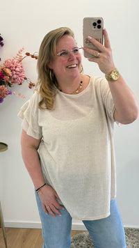 LINNEN LOOK ROEZEL TOP - 1394