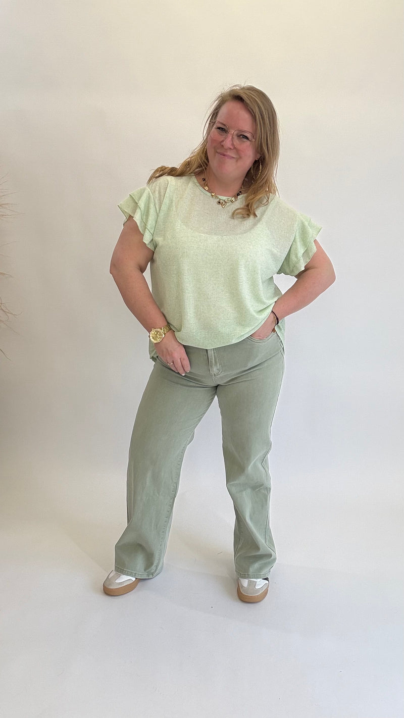 LINNEN LOOK ROEZEL TOP - 1394