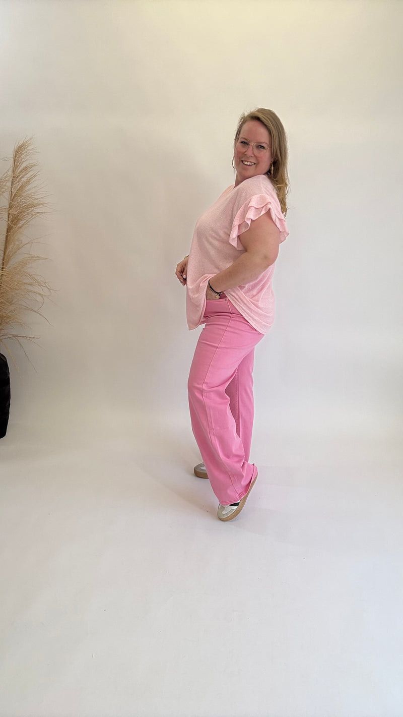 LINNEN LOOK ROEZEL TOP - 1394