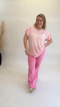 LINNEN LOOK ROEZEL TOP - 1394
