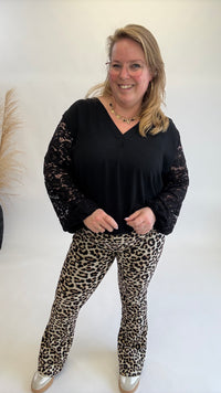 V-HALS TOP MET KANT - 1398