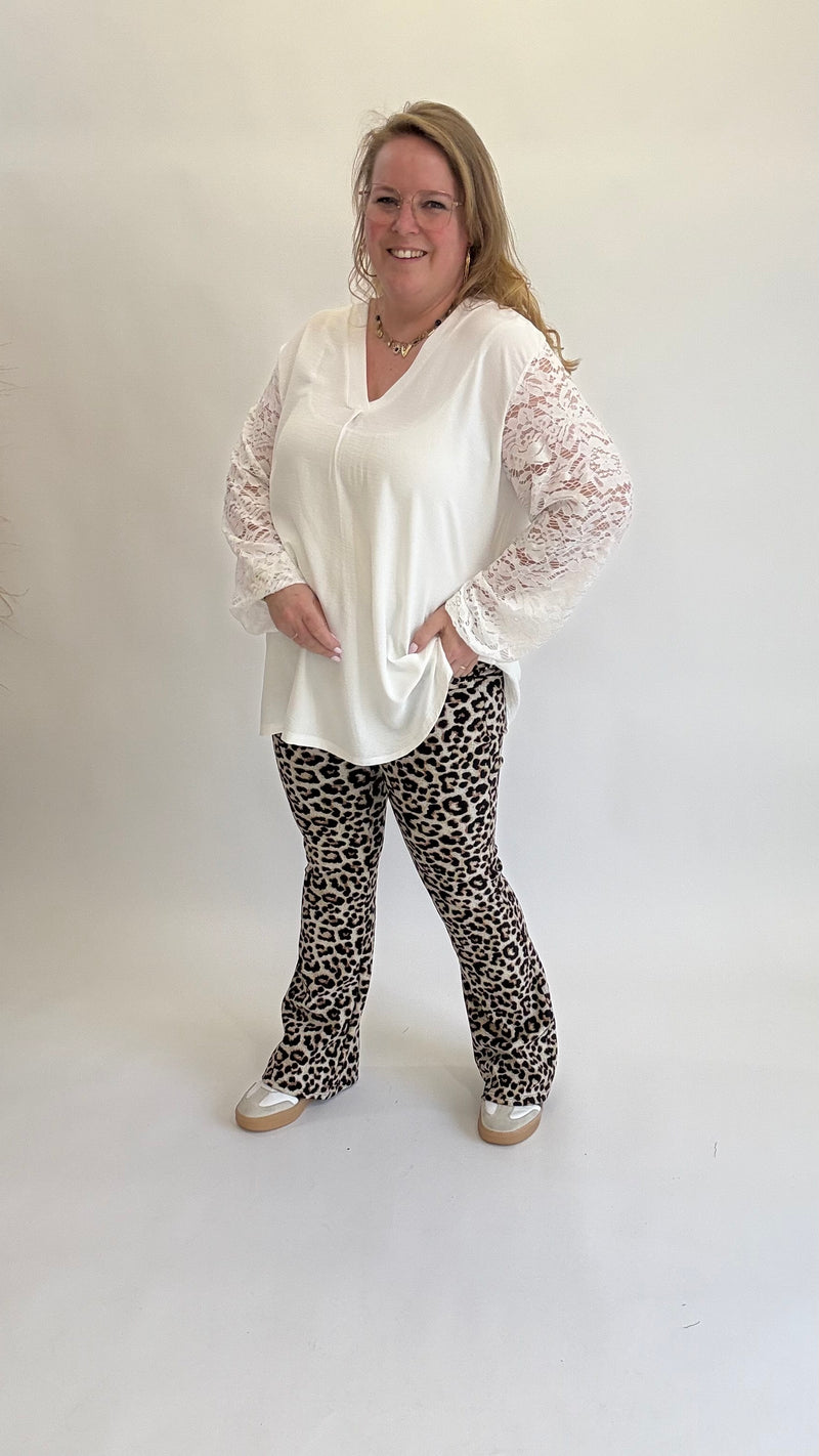 V-HALS TOP MET KANT - 1398