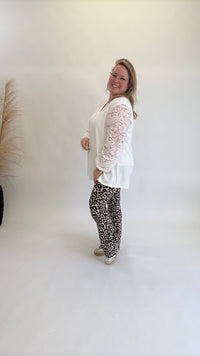 V-HALS TOP MET KANT - 1398