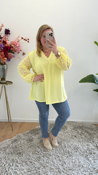 V-HALS TOP MET KANT - 1398