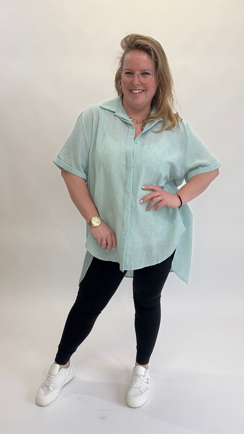 LINNEN LOOK BLOUSE - 1406