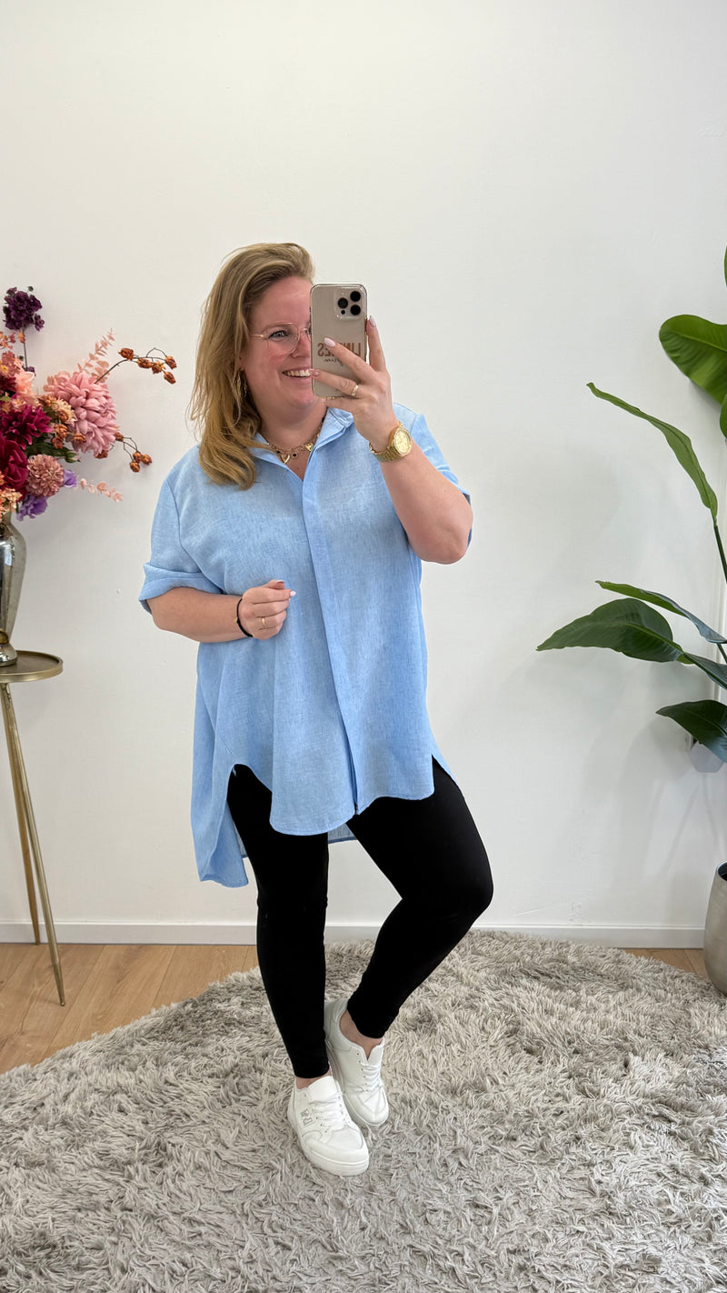 LINNEN LOOK BLOUSE - 1406