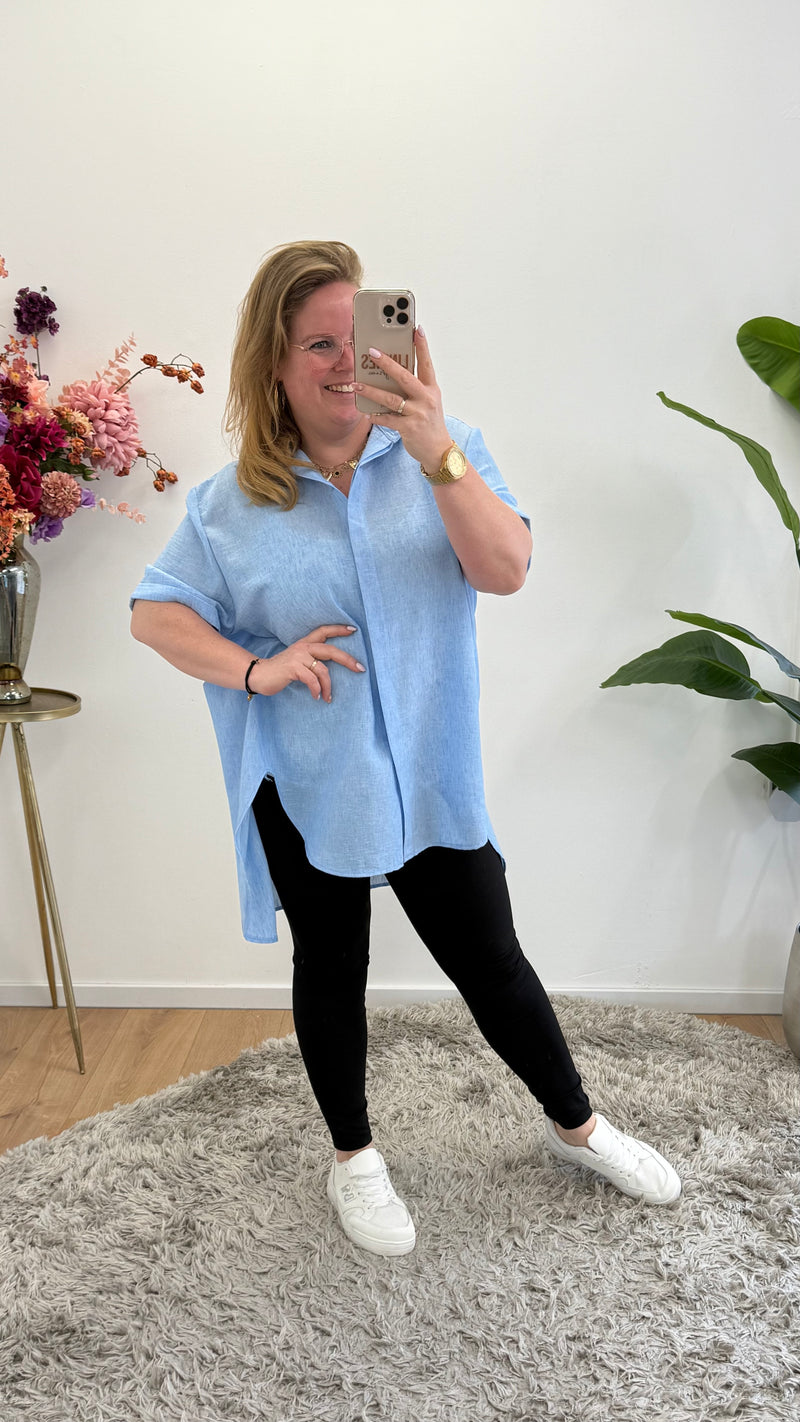 LINNEN LOOK BLOUSE - 1406