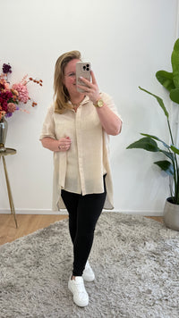 LINNEN LOOK BLOUSE - 1406