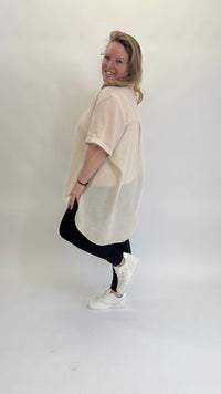 LINNEN LOOK BLOUSE - 1406