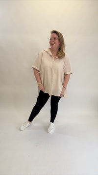 LINNEN LOOK BLOUSE - 1406