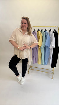 LINNEN LOOK BLOUSE - 1406