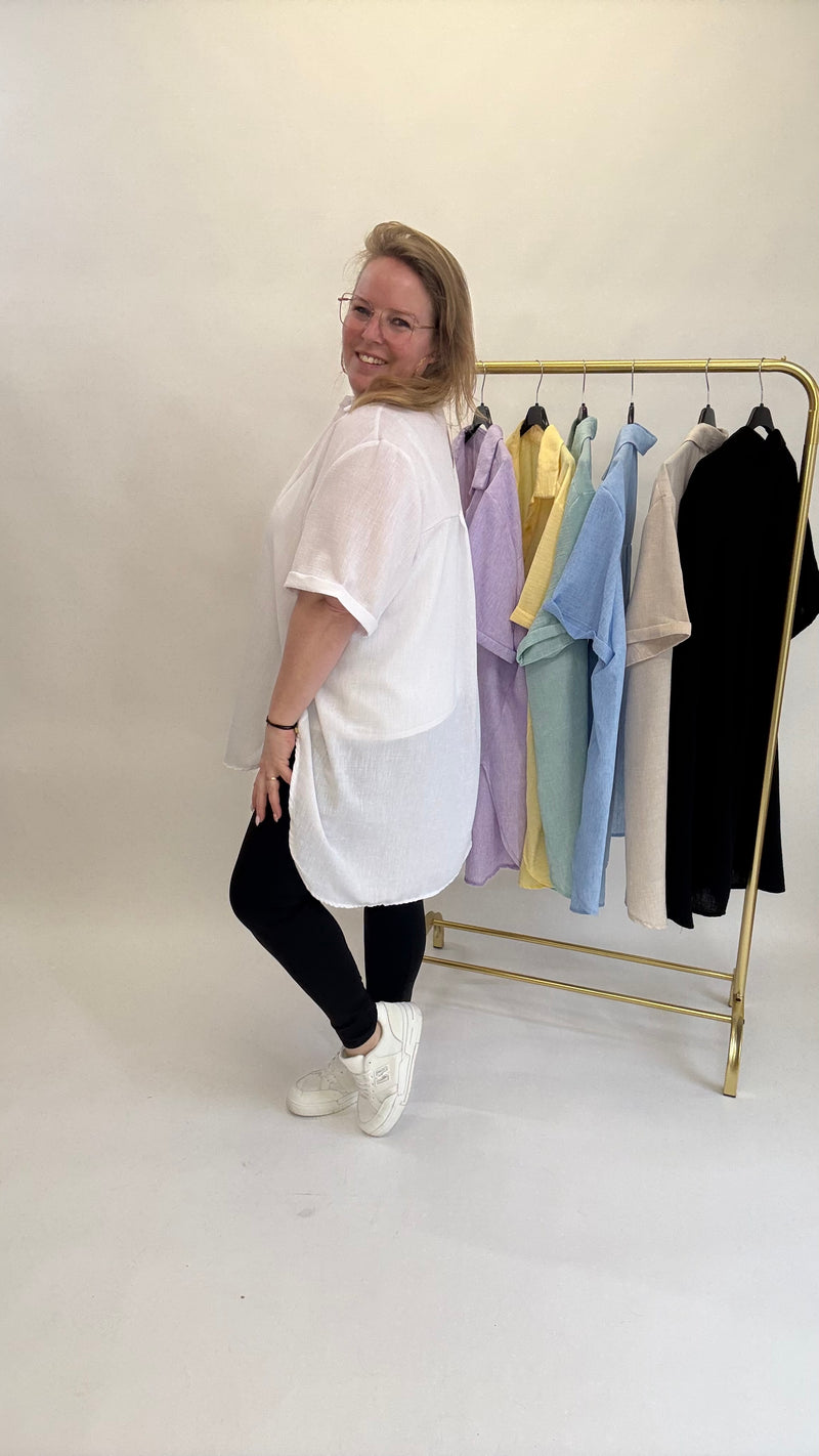 LINNEN LOOK BLOUSE - 1406