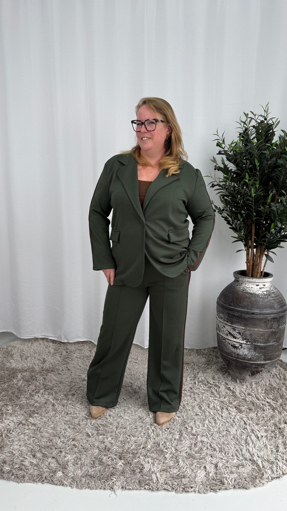 SPORTI BLAZER PAK GROEN/BRUIN