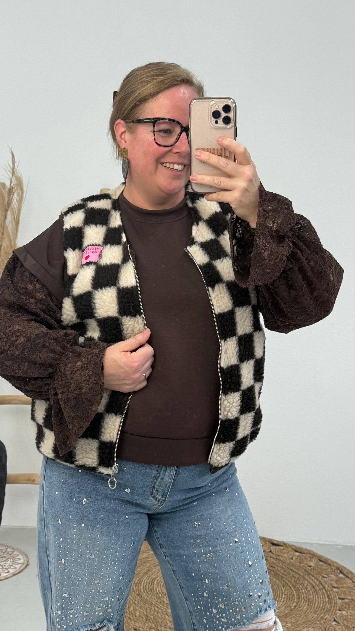 PERFECTLY TEDDY GILET ESPRESSO