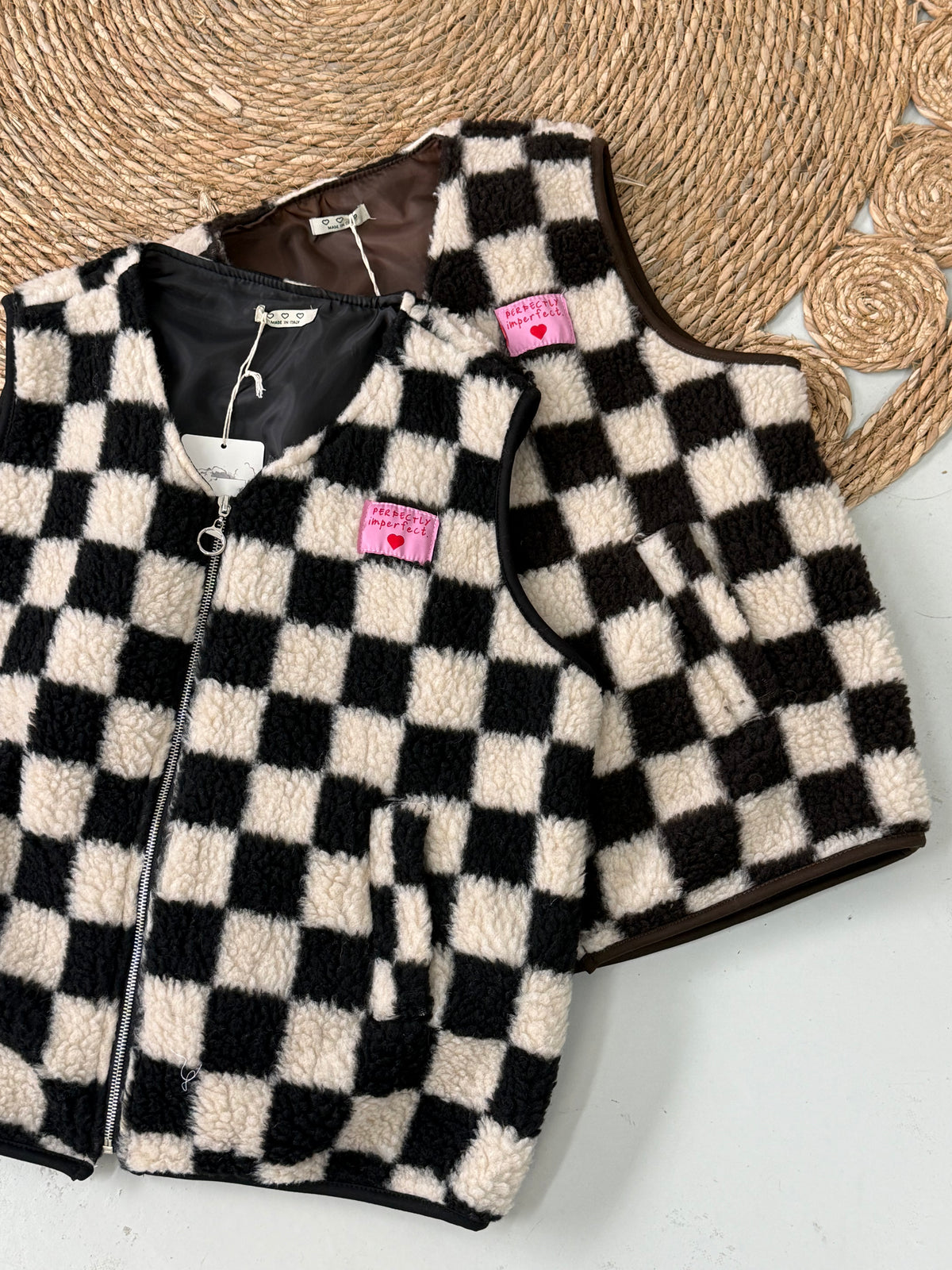 PERFECTLY TEDDY GILET ZWART