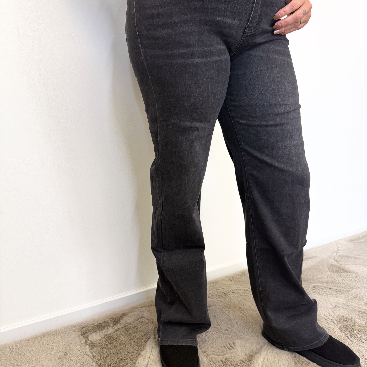 TALL GOODIES JEANS WIDE LEG ZWART DENIM - DJ2726T