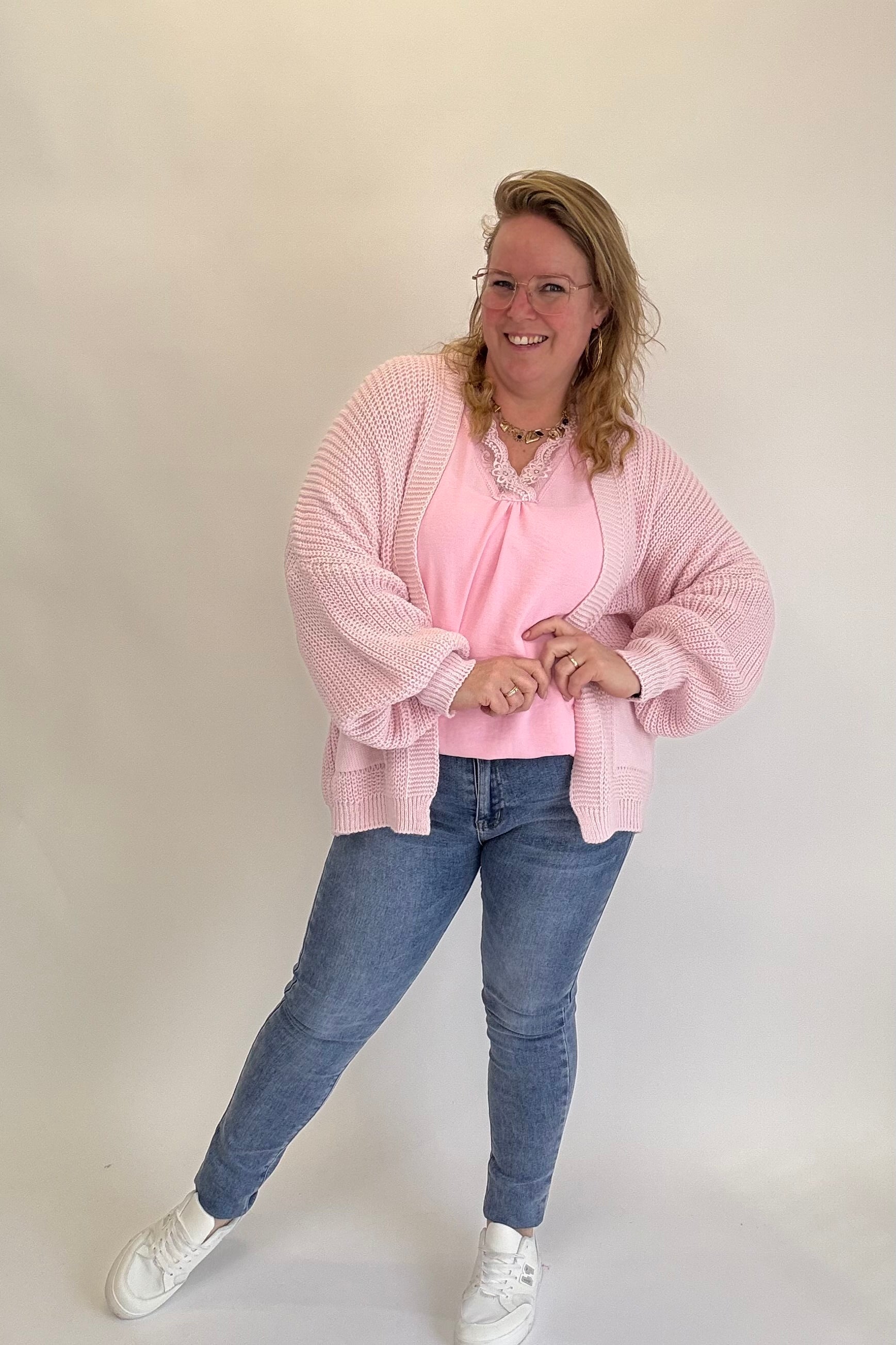 VEST NIVA KORT LINNIES LICHT ROZE