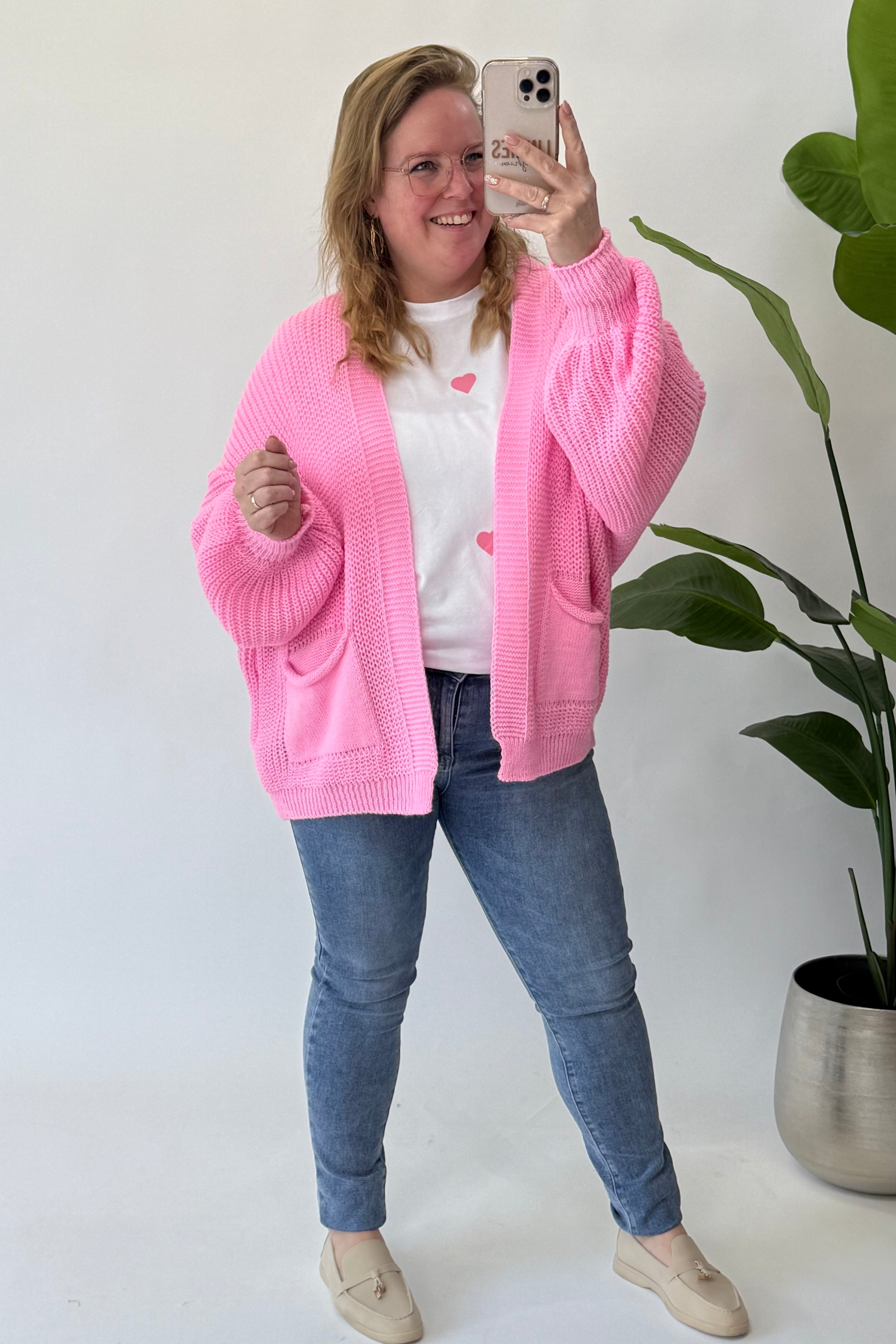 VEST NIVA KORT LINNIES ROZE