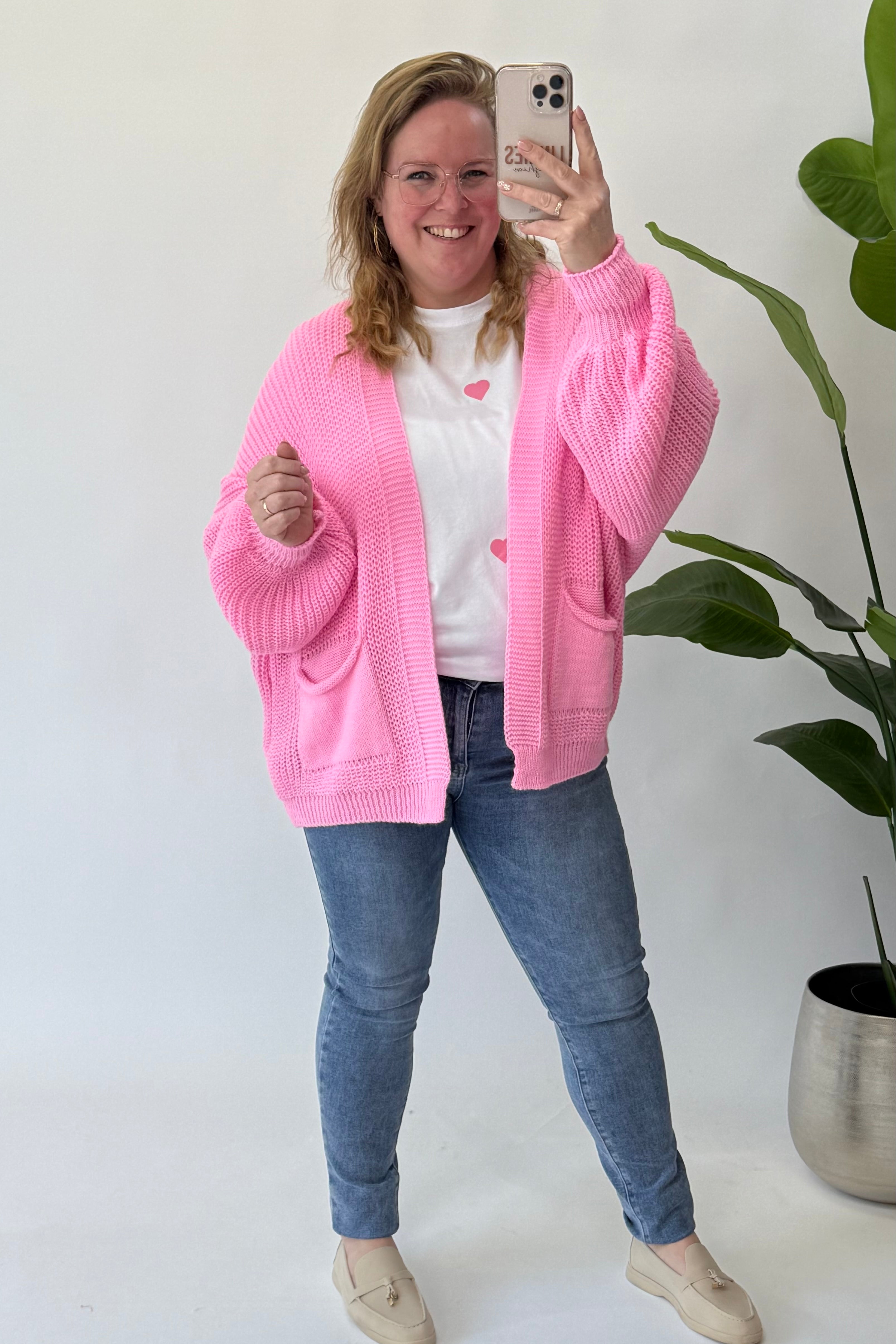 VEST NIVA KORT LINNIES ROZE