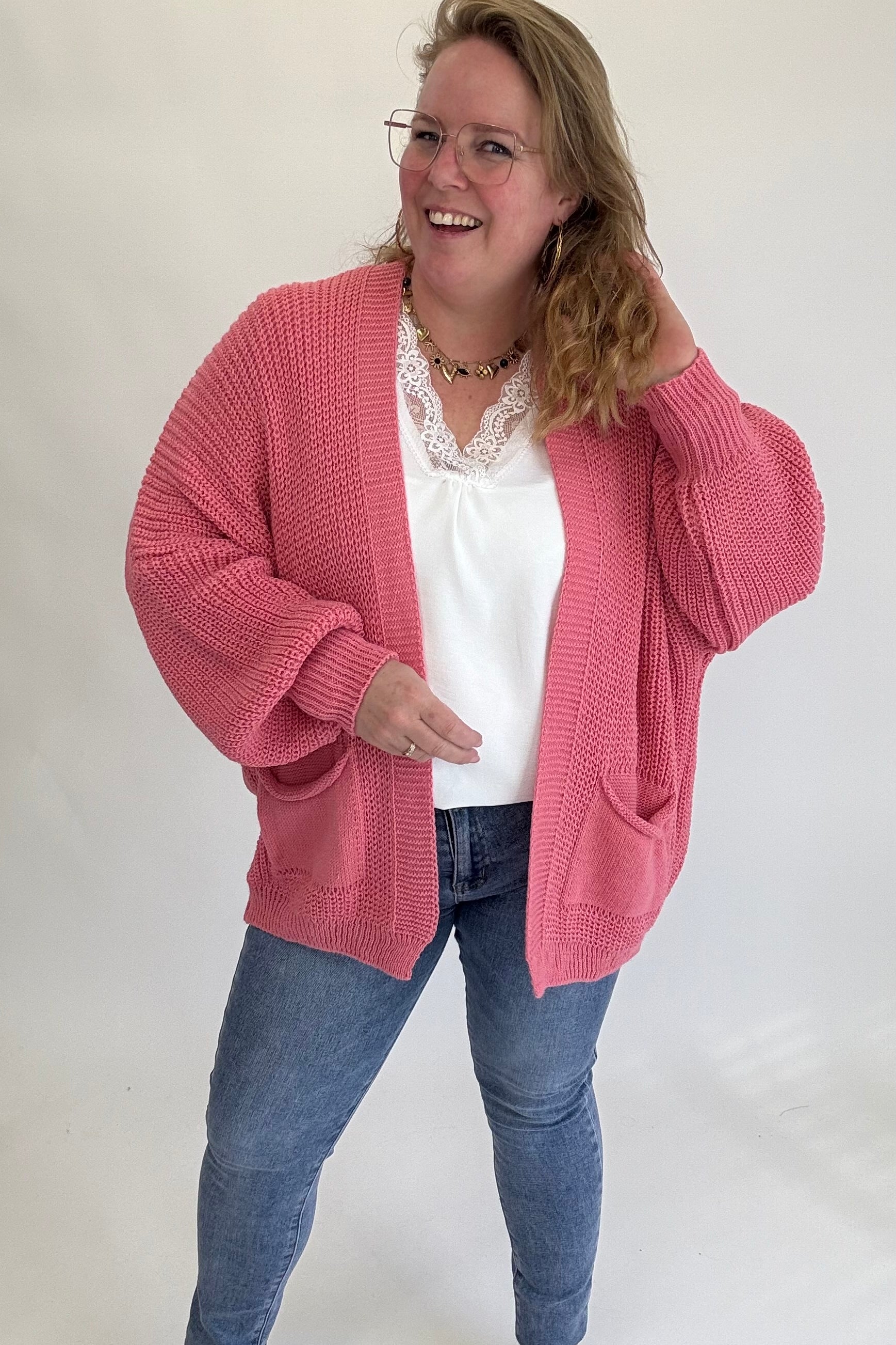 VEST NIVA KORT LINNIES PERZIK ROZE