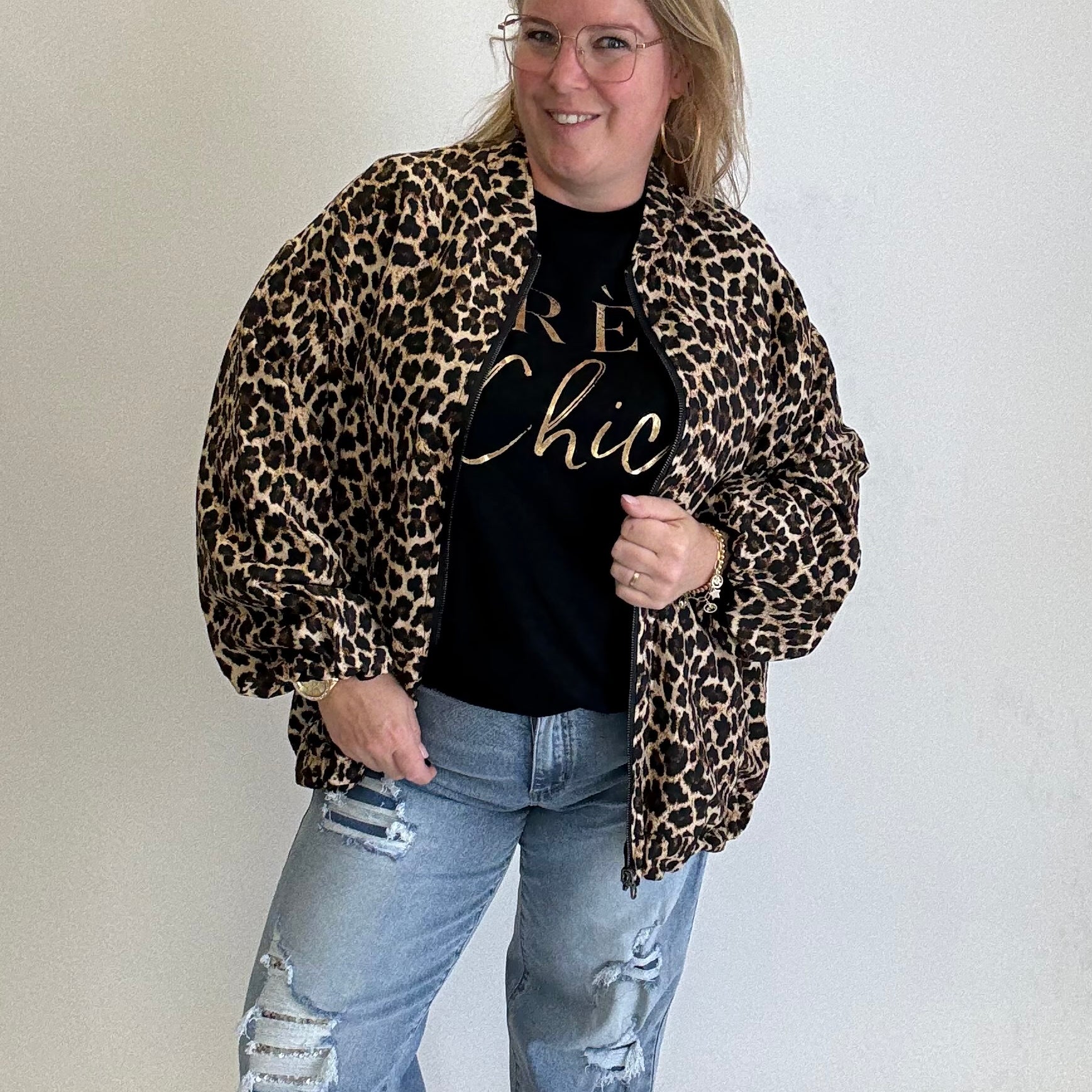 BO DENIM WESTE (38 BIS 50) - SCHWARZ