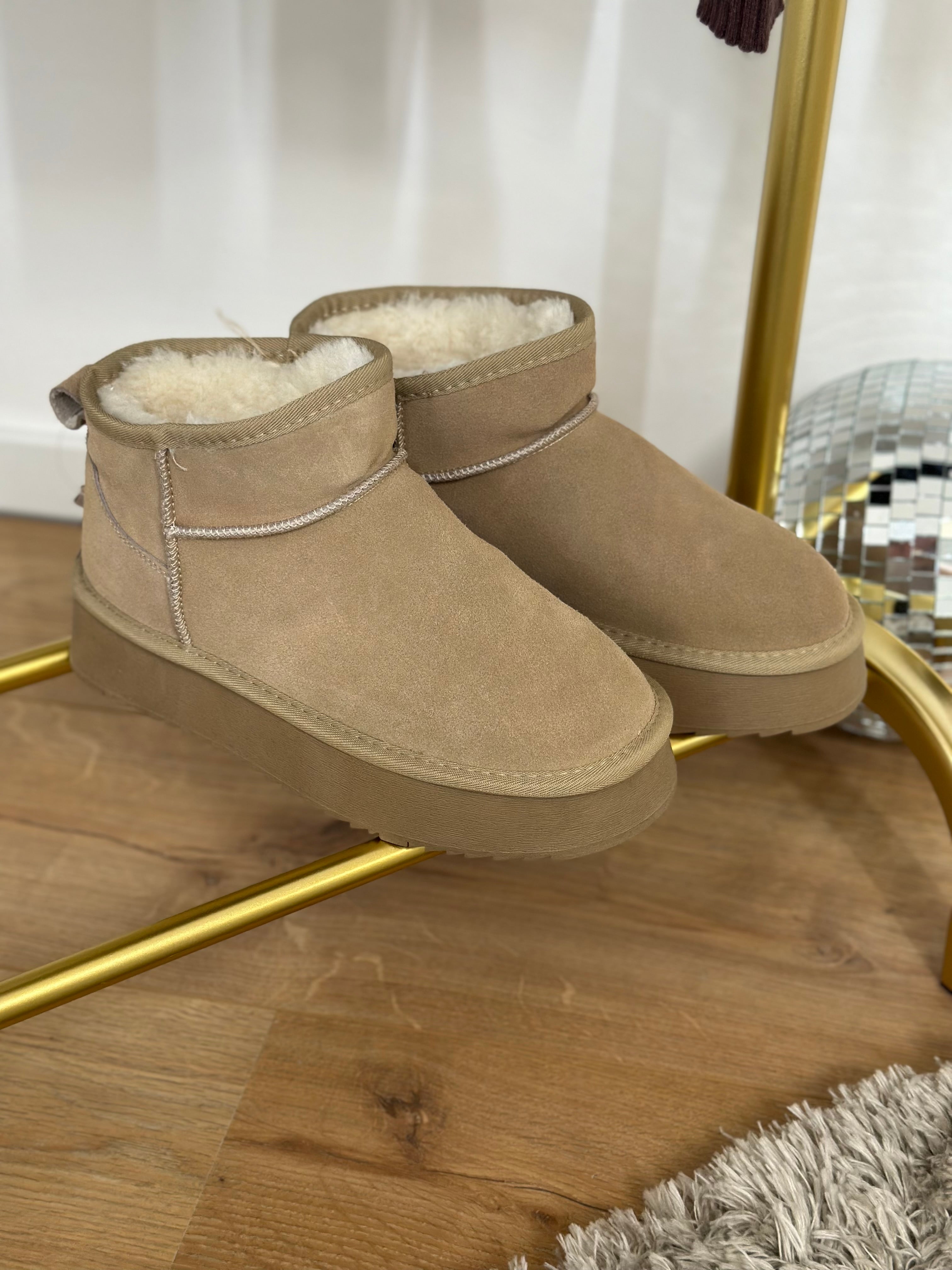 UGGIE BOOTS REAL LEATHER LS780 / KHAKI