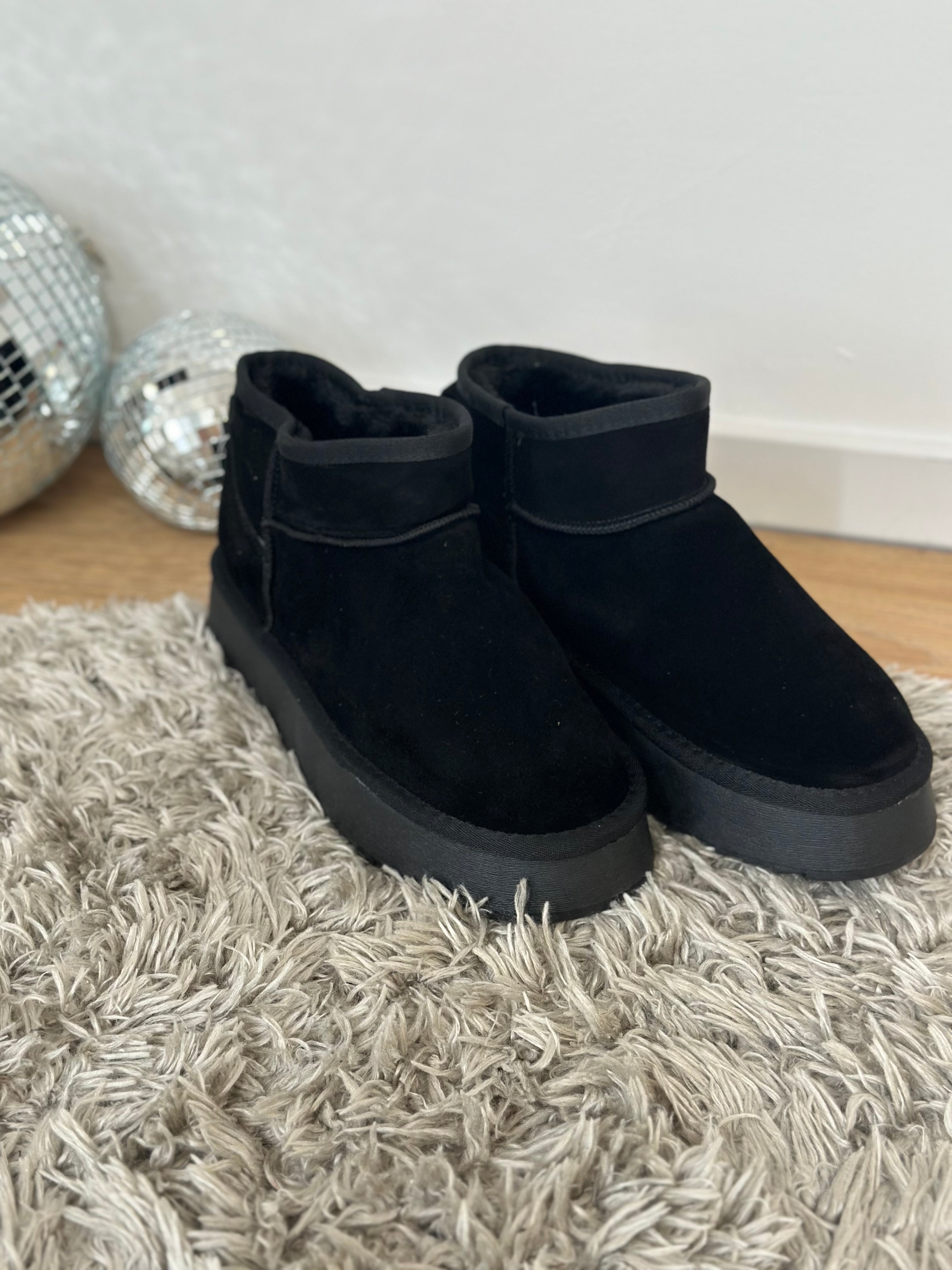 UGGIE BOOTS REAL LEATHER LS780 / ZWART