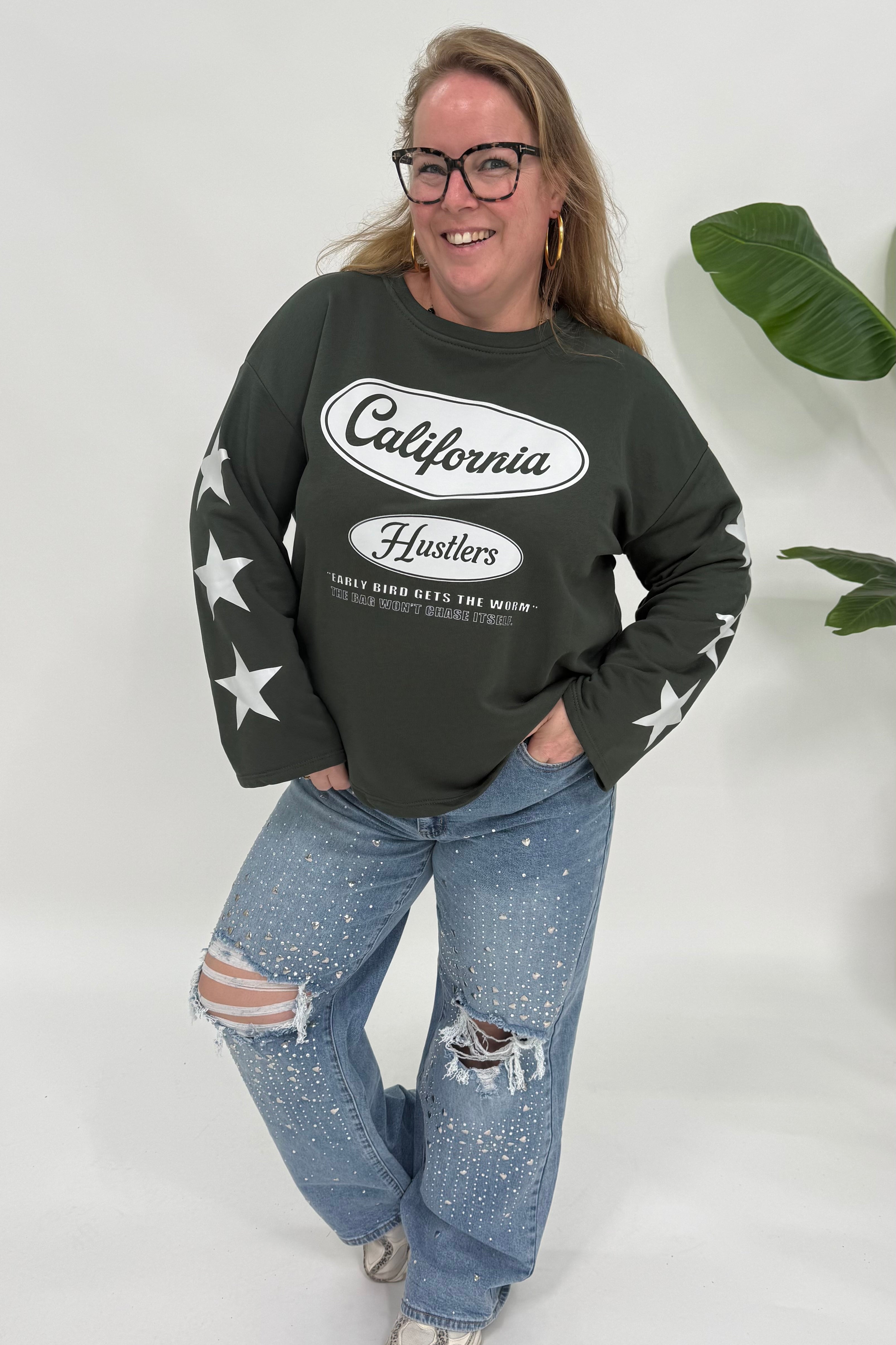 CALIFORNIA STAR SWEATER FOREST GREEN