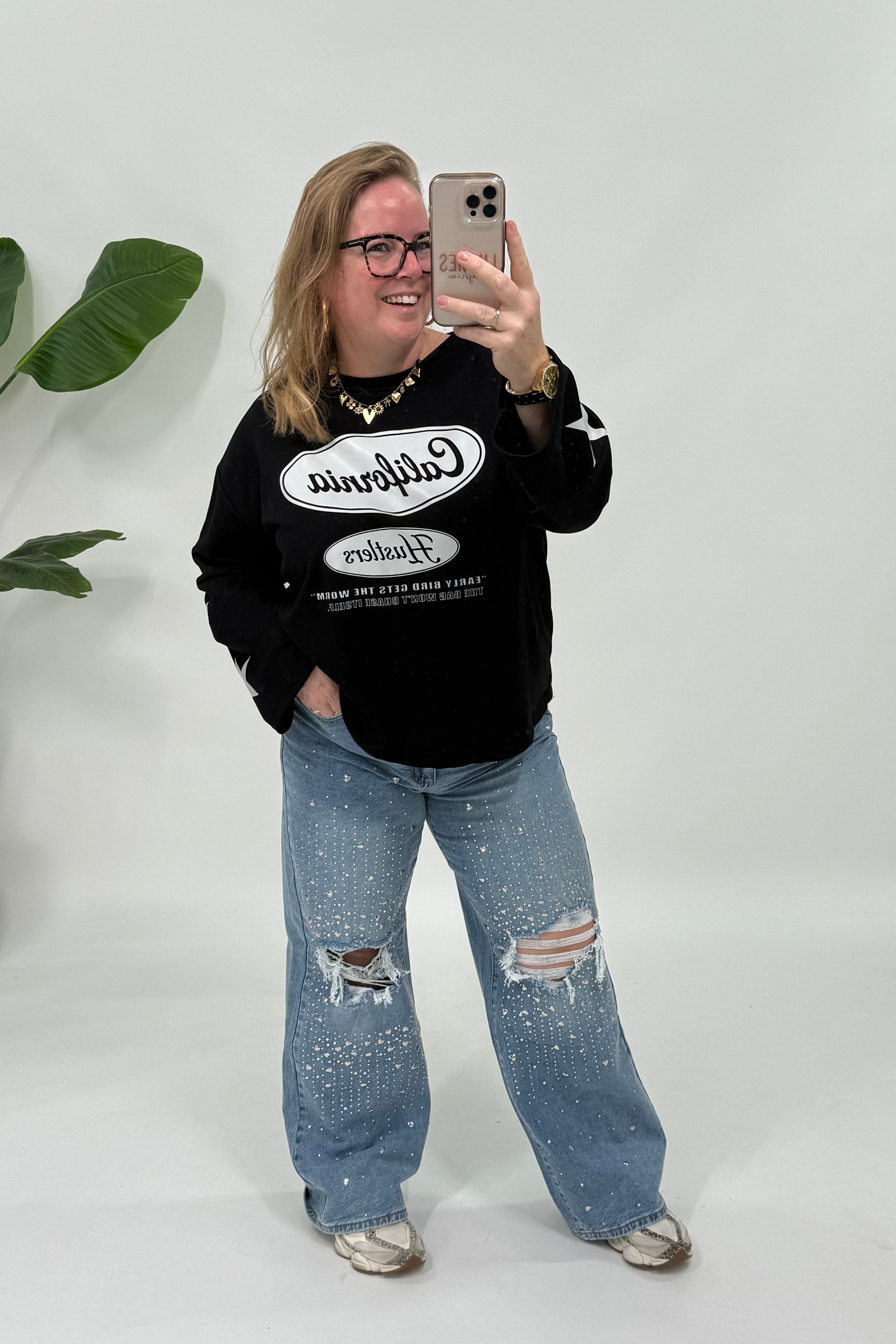 CALIFORNIA STAR SWEATER ZWART
