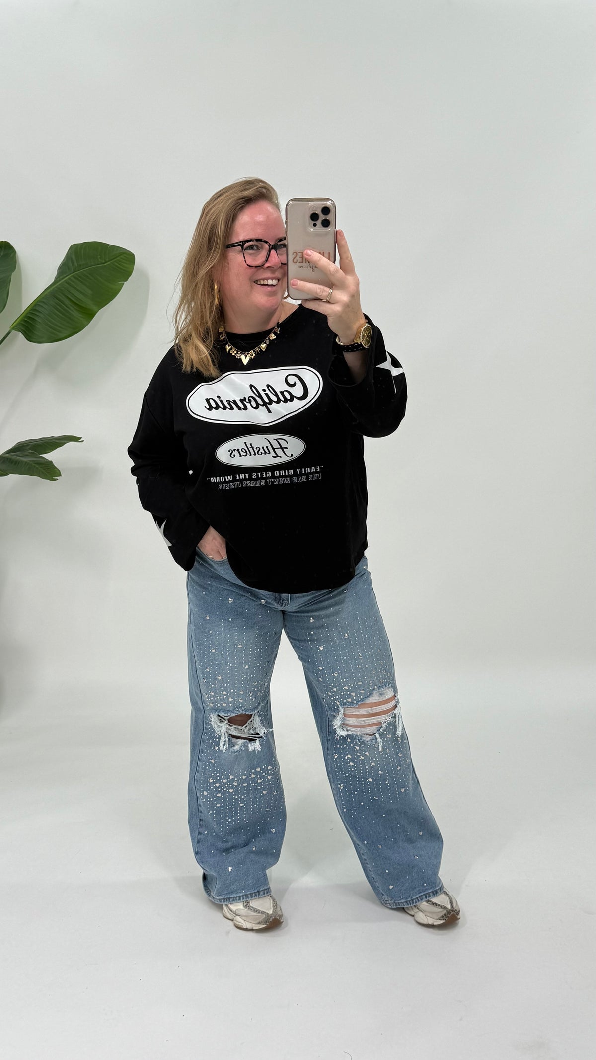 CALIFORNIA STAR SWEATER ZWART