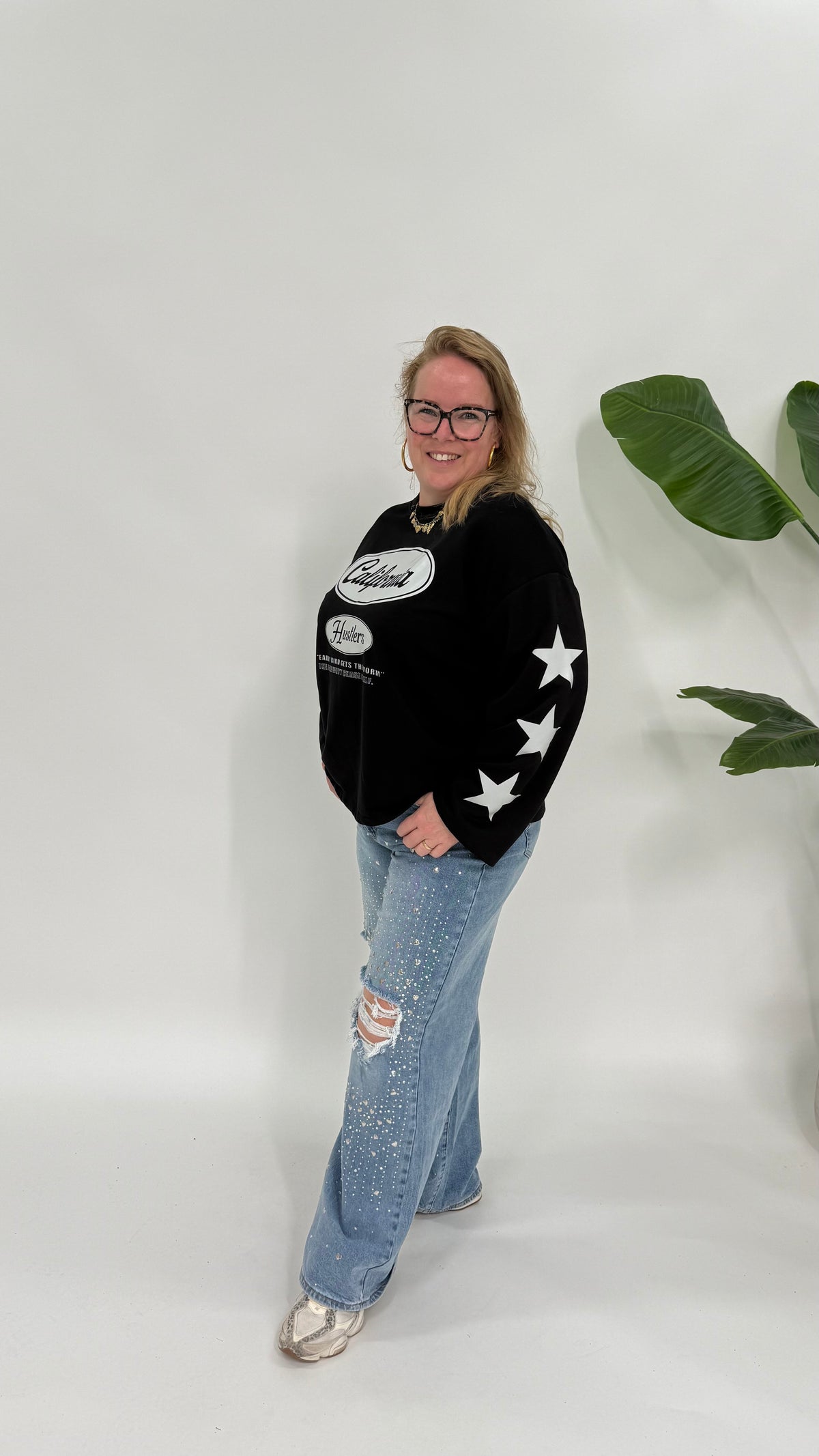 CALIFORNIA STAR SWEATER ZWART