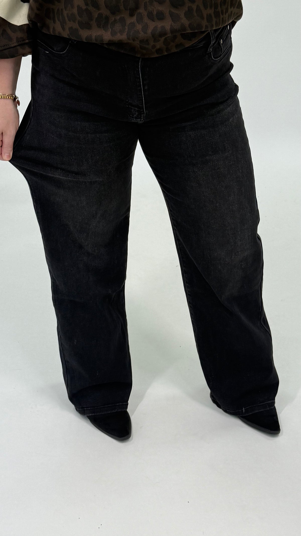 G-SMACK WIDE LEG ZWART