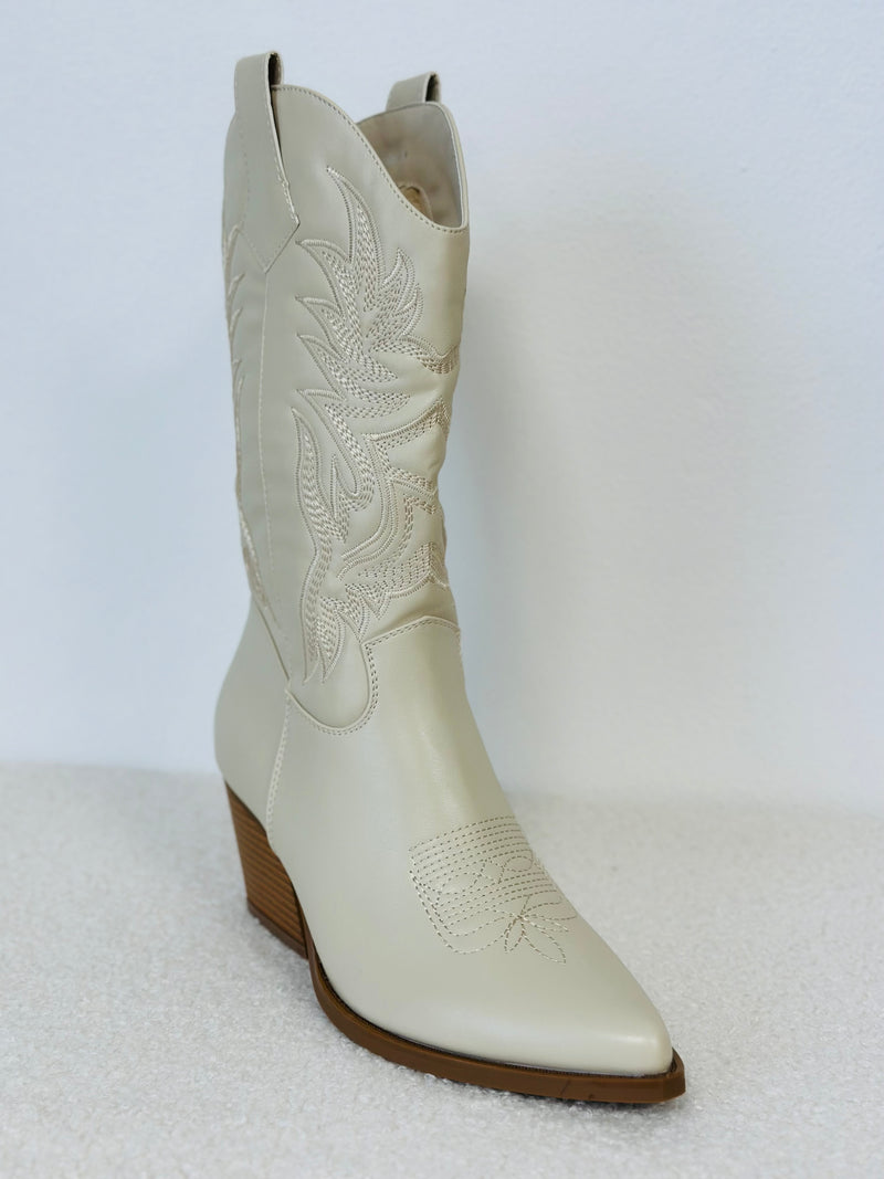 COWBOY BOOTS - BEIGE