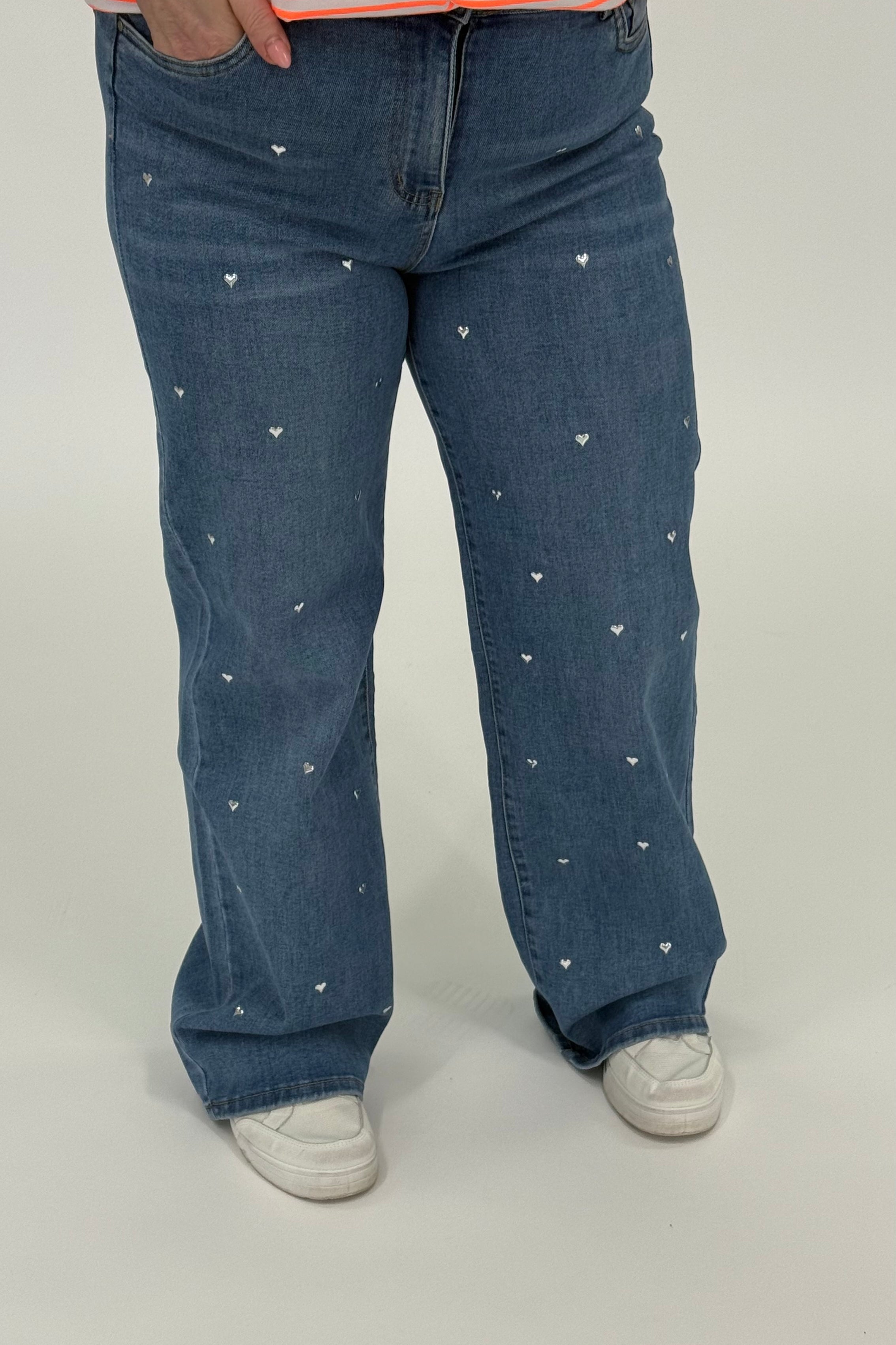 GOODIES DENIM WIDE LEG HARTJES - DJ2847