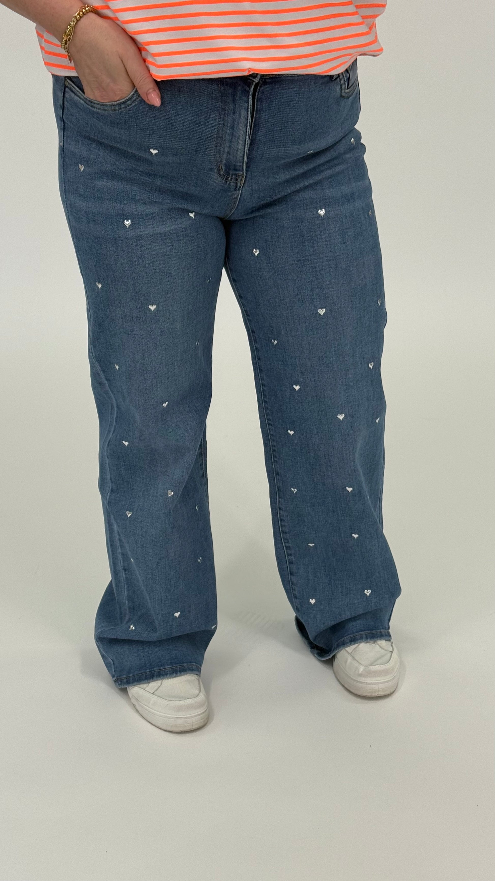 GOODIES DENIM WIDE LEG HARTJES - DJ2847