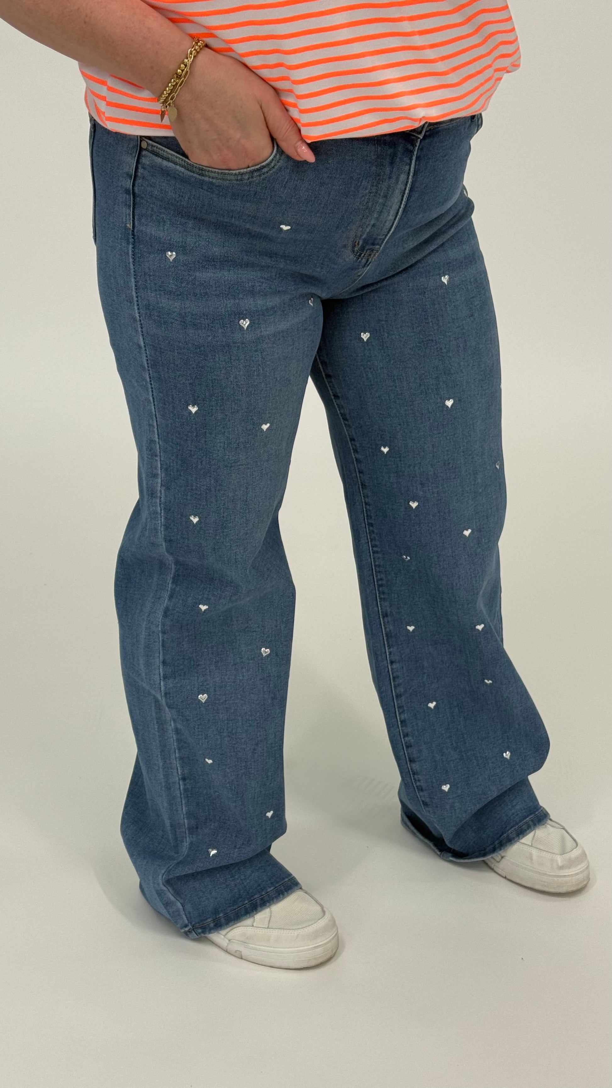 GOODIES DENIM WIDE LEG HARTJES - DJ2847