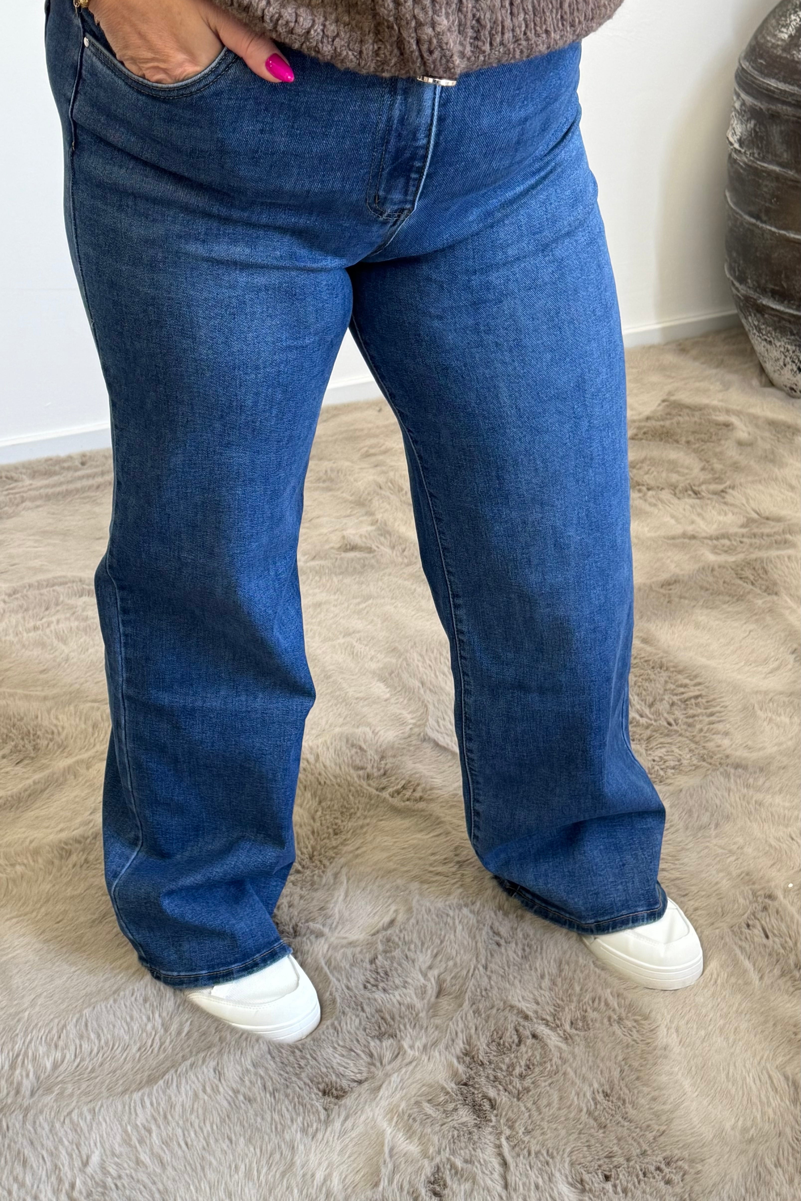 MOM WIDE LEG JEANS MERK GOODIES DJ2456 (40 bis 48) - GRAU