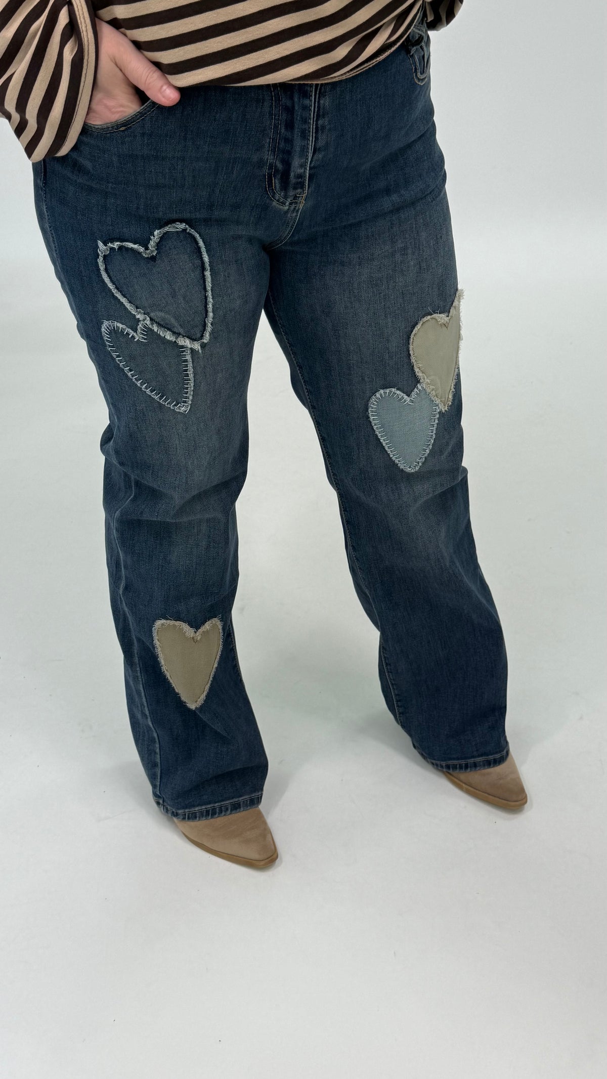 G-SMACK WIDE LEG HEART JEANS