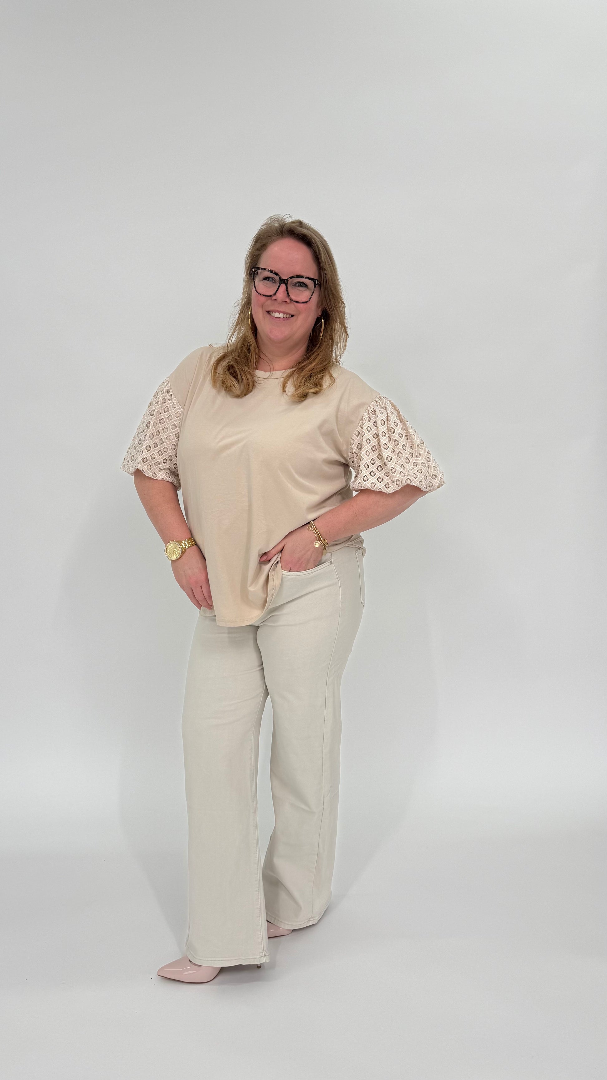 MOM WIDE LEG JEANS MERK GOODIES DJ2456 (40 bis 48) - GRAU