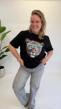 ZONNEBRIL PANTER T-SHIRT ZWART - 1426