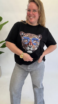 ZONNEBRIL PANTER T-SHIRT ZWART - 1426