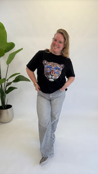 ZONNEBRIL PANTER T-SHIRT ZWART - 1426
