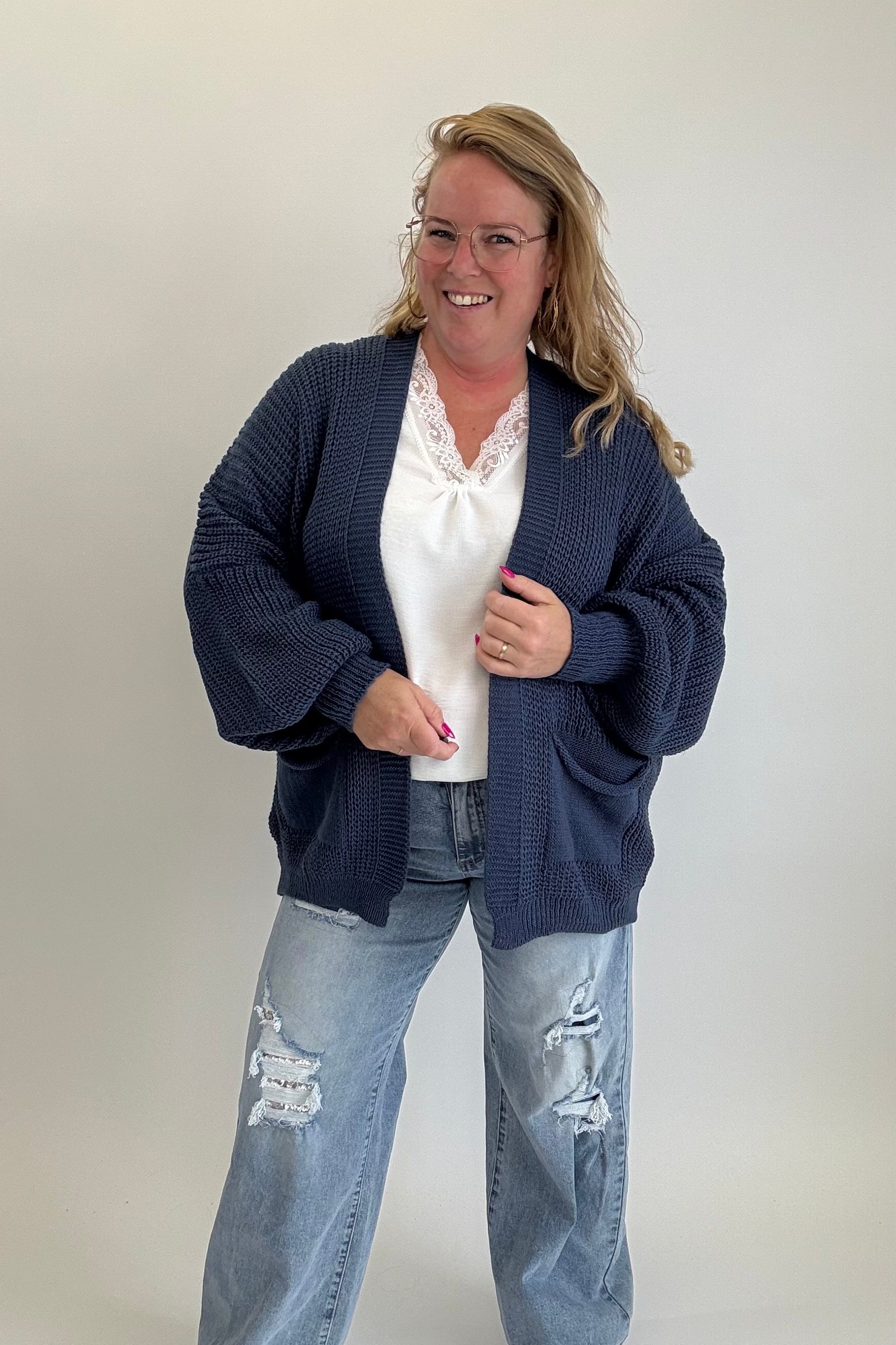 VEST NIVA KORT LINNIES NACHT BLAUW
