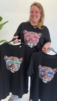 ZONNEBRIL PANTER T-SHIRT ZWART - 1426