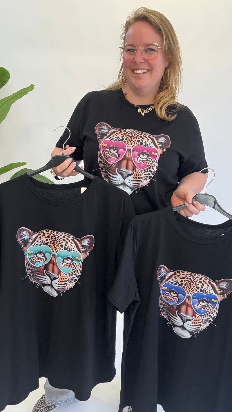 ZONNEBRIL PANTER T-SHIRT ZWART - 1426